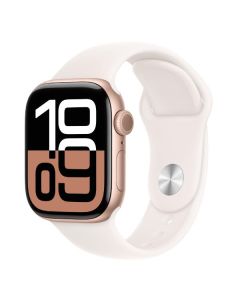 APPLE Watch Series 10 GPS, Cassa 42 mm in alluminio color oro rosa con Cinturino - S/M- MWWH3QL/A 