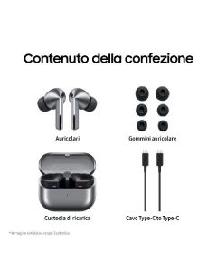 SAMSUNG GALAXY BUDS 3 PRO SILVER AURICOLARI WIRELESS - SM-R630NZAAITV 
