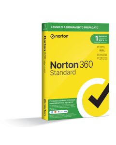 NortonLifeLock Norton 360 Standard 2024| Antivirus per 1 dispositivo PC, Mac, tablet e smartphone - 21429122