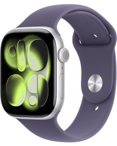 Apple Watch Series 11 (2025) GPS 46mm Silver Aluminium Case with Sport Band M/L - Purple Fog - EVROPA