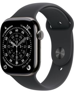 Apple Watch Series 11 (2025) GPS 46mm Jet Black Aluminium Case with Sport Band S/M - Black - EUROPA