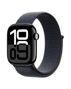 APPLE Watch Series 10 GPS, Cassa 46 mm in alluminio Jet Black con Sport Loop inchiostro - MWWR3QL/A 