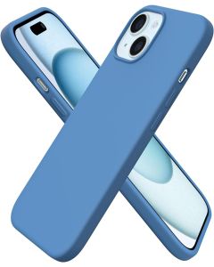 Silikonski ovitek za iPhone 15 - Modra