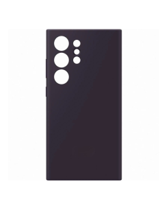 Cover silicone per Samsung Galaxy s24 Ultra, antiurto con fodera in microfibra - Viola scuro